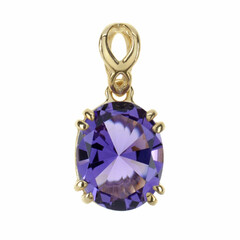 Pendentif en or et Améthyste