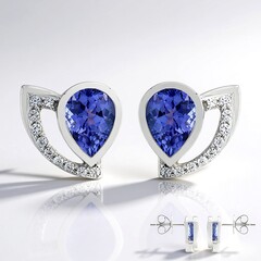 Orecchini in oro con Tanzanite AAA (de Melo Gold)