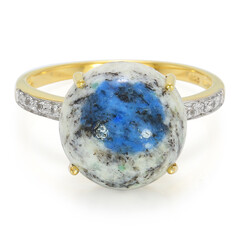 K2 Mountain Azurite Silver Ring