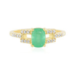 Russischer Smaragd-Silberring (Adela Silber)