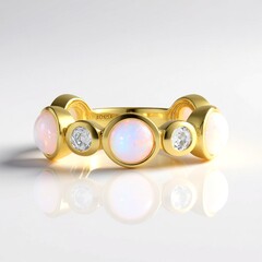 Anello in argento con Opale di Welo
