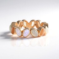Zilveren ring met Blauwe Maanstenen (KM by Juwelo)