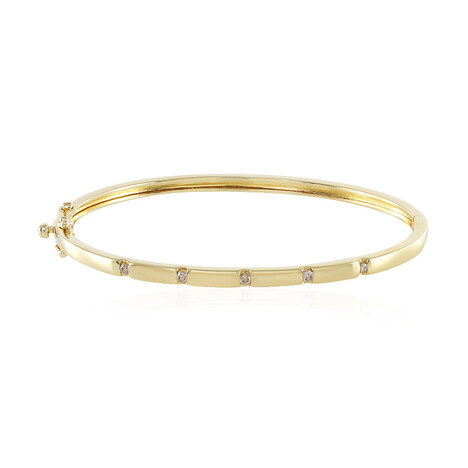 I2 Champagner-Brillant-Silberarmreif