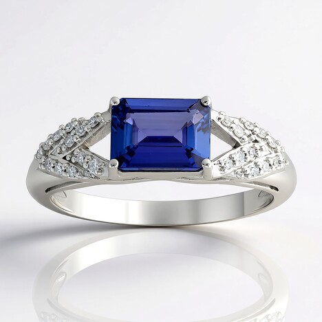 Anello in oro con Tanzanite AAA (de Melo)