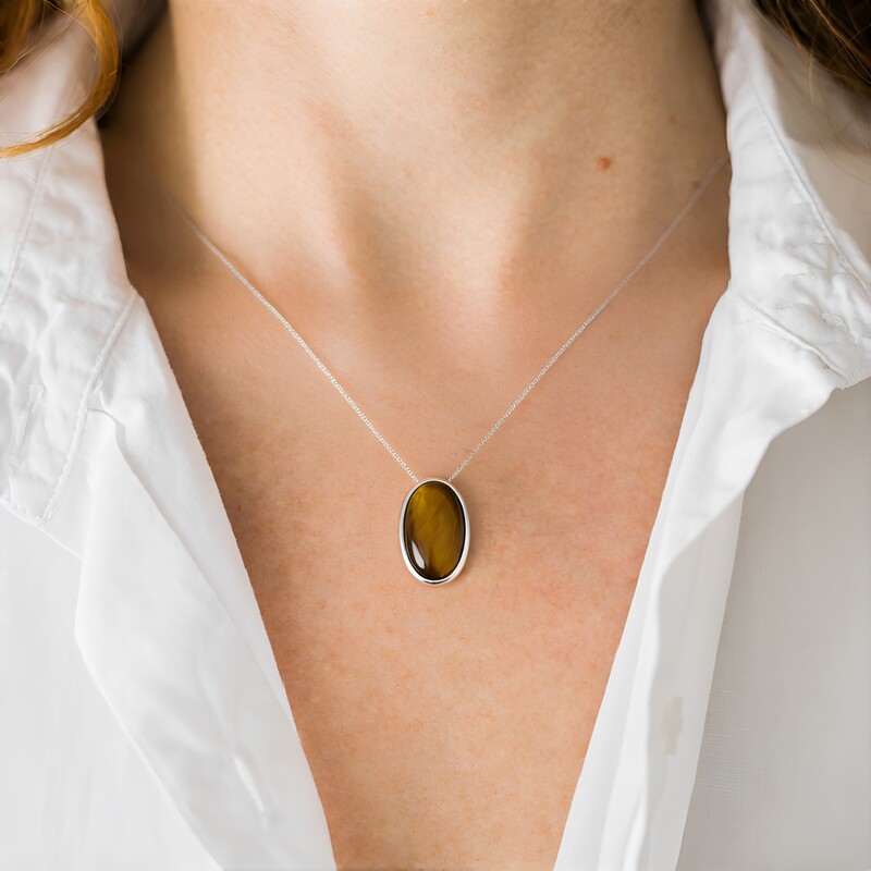 Tiger´s Eye Silver Pendant (MONOSONO COLLECTION)