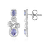 Tanzanite Silver Earrings