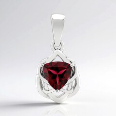 Ciondolo in argento con Rodolite della Rift Valley (de Melo Essence)