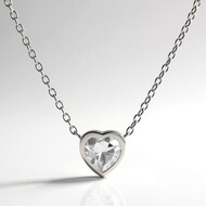 Collar en plata con Topacio blanco
