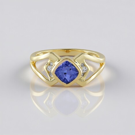 Anello in oro con Tanzanite AAA (de Melo Gold)