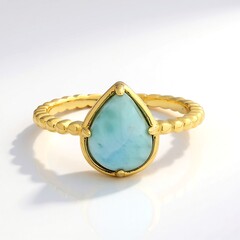 Anello in argento con Larimar