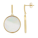 Perlmutt-Silberohrringe