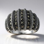 Anello in argento con Marcassite (Annette classic)
