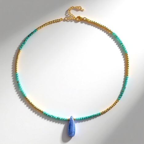 Collana in argento con Cianite del Nepal