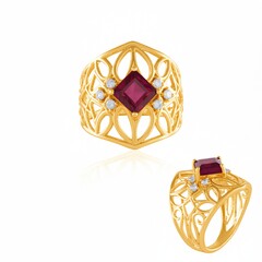 Anello in argento con Rubino del Madagascar (de Melo Essence)