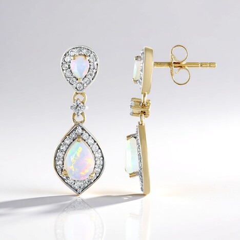 Orecchini in argento con Opale di Welo
