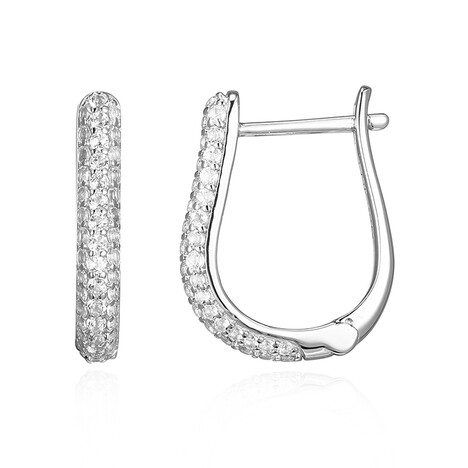 Weißer Topas-Silberohrringe