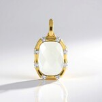 Ciondolo in argento con Ametista Verde (Adela Silber)