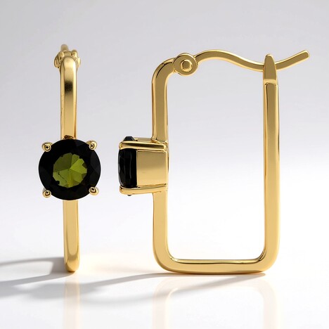 Orecchini in oro con Tormalina Verde Brasiliana (de Melo Gold)