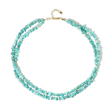 Zilveren halsketting met amazonieten