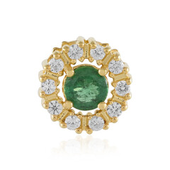 Pendentif en argent et Apatite verte