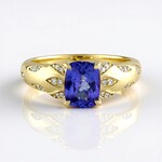 Bague en or et Tanzanite AAA (de Melo)