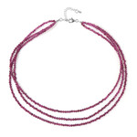 Mosambik-Rubin-Silberhalskette