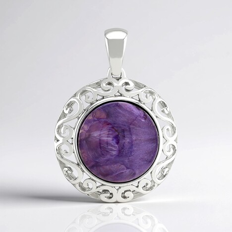Ciondolo in argento con Charoite