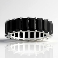 Bague en argent et Onyx noir