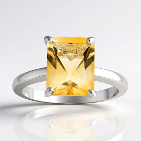 Anello in argento con Citrino