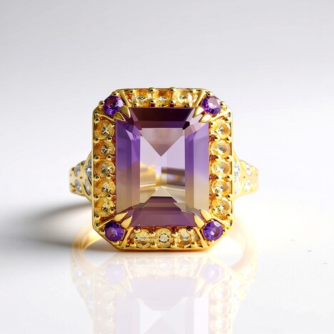 Anello in argento con Ametrina (Gems en Vogue)