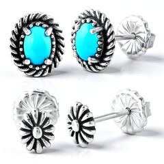 Orecchini in argento con Turchese Sleeping Beauty
