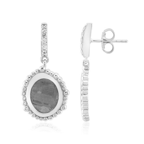 Aletai-Meteorit-Silberohrringe