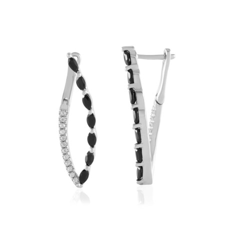 Orecchini in argento con Spinello Nero