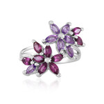 Anillo en plata con Amatista Rosa de Francia