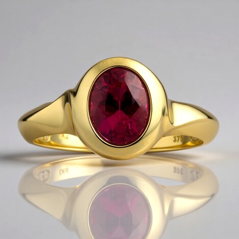 Anello in oro con Rubellite Nigeriana (CUSTODANA)