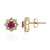 Burmese Ruby Silver Earrings