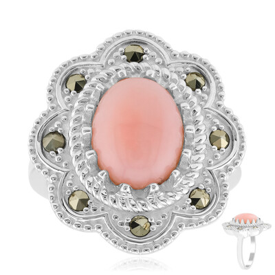 Pinkfarbener Opal-Silberring (Annette classic)