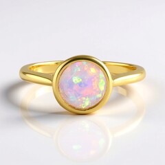 Anello in argento con Opale di Welo