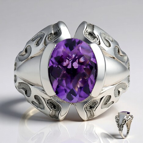 Bague en argent et Améthyste (Remy Rotenier)