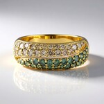 Anello in oro con Diamante Blu Cielo I2 (KM by Juwelo)