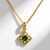 Collier en or et Emeraude de Zambie AAA (CIRARI)