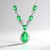 Collana in argento con Quarzo Verde Smeraldo