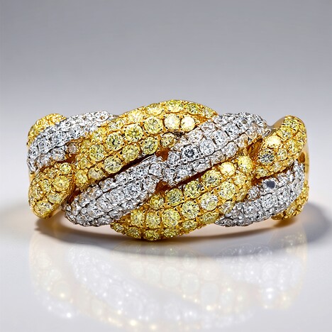 Anello in oro con Diamante Giallo SI2 (CIRARI)