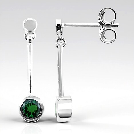 Orecchini in argento con Tsavorite della Tanzania