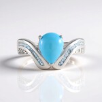 Anello in argento con Turchese Sleeping Beauty