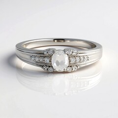 Anello in argento con Petalite