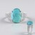 Anello in argento con Turchese Kingman Mohave Blu