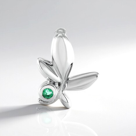 Ciondolo in argento con Smeraldo Russo