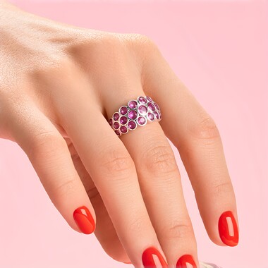Anello in argento con Zaffiro Rosa del Madagascar (de Melo Essence)