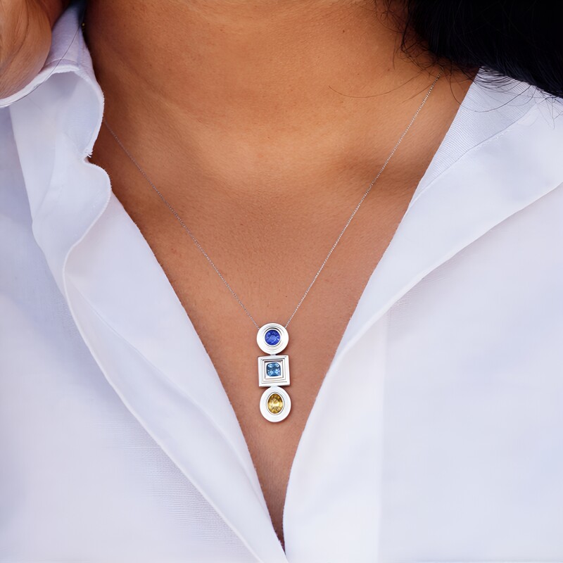 Ciondolo in argento con Fluorite Gialla (MONOSONO COLLECTION)